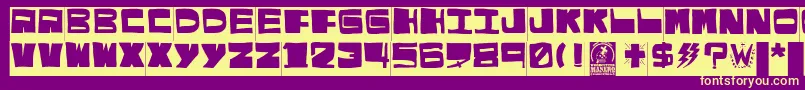 El puto amo Font – Yellow Fonts on Purple Background