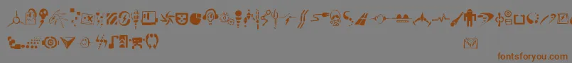 Artefekt Font – Brown Fonts on Gray Background