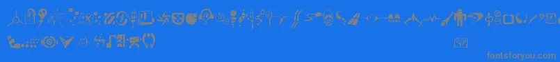 Weitere Informationen zur Artefekt-Schriftart Artefekt-Schriftart – Graue Schriften auf blauem Hintergrund
