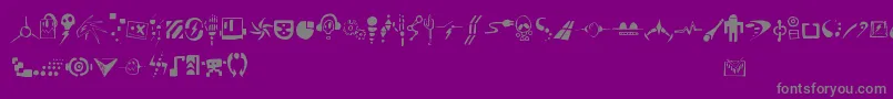 Weitere Informationen zur Artefekt-Schriftart Artefekt-Schriftart – Graue Schriften auf violettem Hintergrund