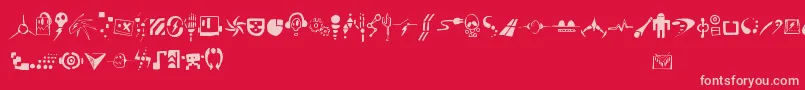 Artefekt-fontti – vaaleanpunaiset fontit punaisella taustalla