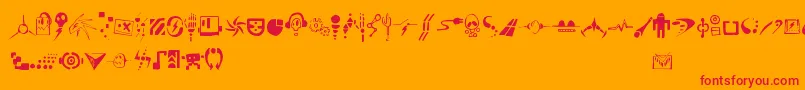 Artefekt Font – Red Fonts on Orange Background