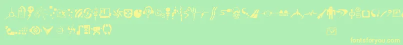 Artefekt Font – Yellow Fonts on Green Background
