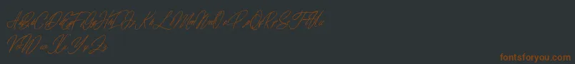 elaineighteen-fontti – ruskeat fontit mustalla taustalla