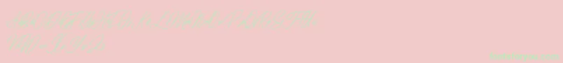 elaineighteen-Schriftart – Grüne Schriften auf rosa Hintergrund