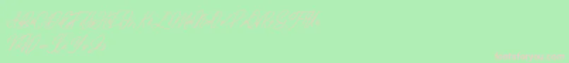 elaineighteen-fontti – vaaleanpunaiset fontit vihreällä taustalla