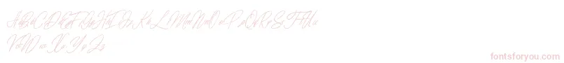 elaineighteen-fontti – vaaleanpunaiset fontit valkoisella taustalla