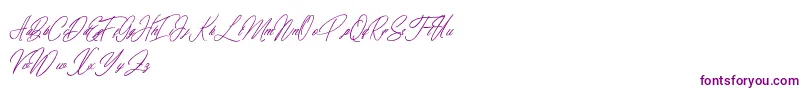 elaineighteen Font – Purple Fonts on White Background
