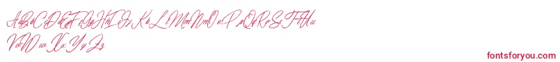 elaineighteen Font – Red Fonts on White Background
