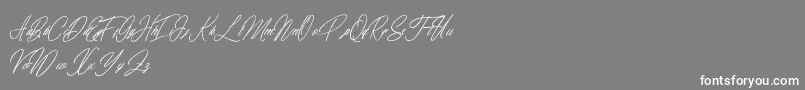 elaineighteen-Schriftart – Weiße Schriften auf grauem Hintergrund