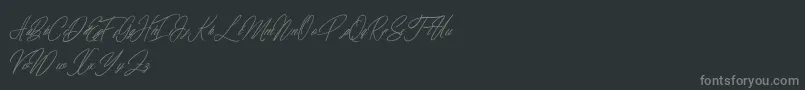 フォントelaineighteen – 黒い背景に灰色の文字