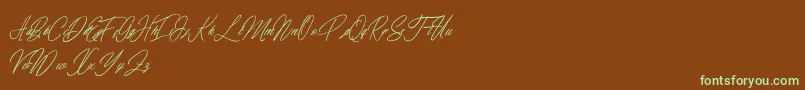 elaineighteen Font – Green Fonts on Brown Background