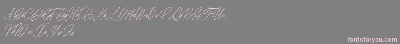 elaineighteen-Schriftart – Rosa Schriften auf grauem Hintergrund