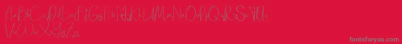Elanor demo Font – Gray Fonts on Red Background