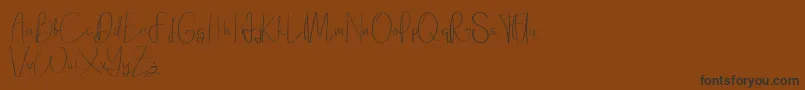 Elanor demo-Schriftart – Schwarze Schriften auf braunem Hintergrund