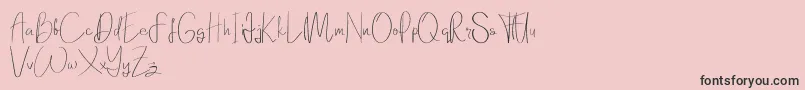 Elanor demo Font – Black Fonts on Pink Background