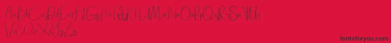 Elanor demo Font – Black Fonts on Red Background