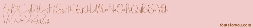 Elanor demo-Schriftart – Braune Schriften auf rosa Hintergrund