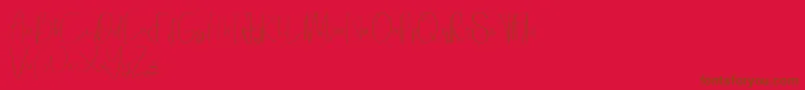 Elanor demo Font – Brown Fonts on Red Background