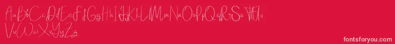 Elanor demo Font – Pink Fonts on Red Background