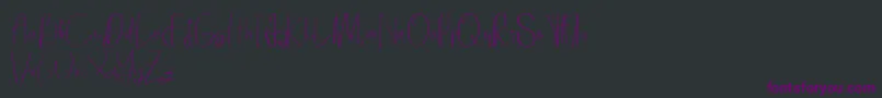 Elanor demo Font – Purple Fonts on Black Background