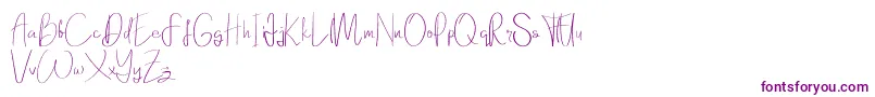 Elanor demo-Schriftart – Violette Schriften auf weißem Hintergrund