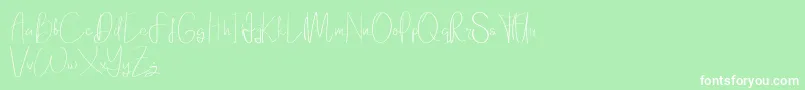 Elanor demo Font – White Fonts on Green Background