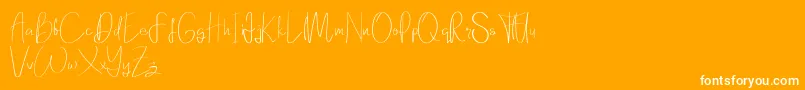 Elanor demo Font – White Fonts on Orange Background