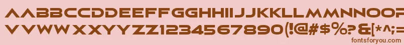 elasis rg Font – Brown Fonts on Pink Background