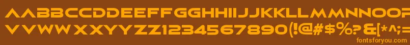 elasis rg Font – Orange Fonts on Brown Background