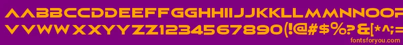 elasis rg Font – Orange Fonts on Purple Background