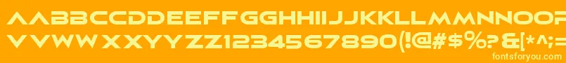 elasis rg Font – Yellow Fonts on Orange Background