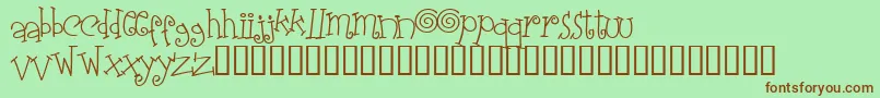 Шрифт Elasw    – коричневые шрифты на зелёном фоне