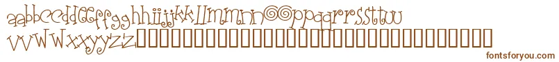 Elasw   -fontti – ruskeat fontit valkoisella taustalla