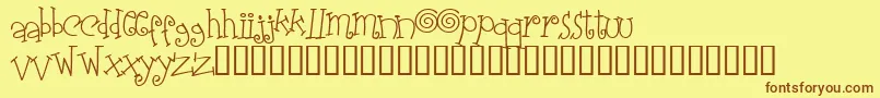 Elasw    Font – Brown Fonts on Yellow Background