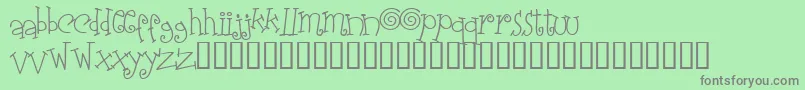 Elasw    Font – Gray Fonts on Green Background