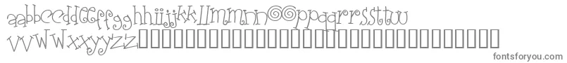 Elasw   -fontti – harmaat kirjasimet valkoisella taustalla