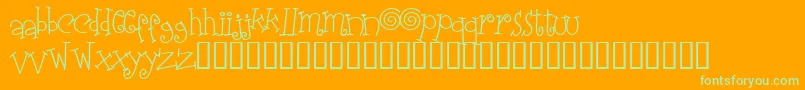 Elasw    Font – Green Fonts on Orange Background