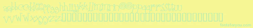 Elasw    Font – Green Fonts on Yellow Background