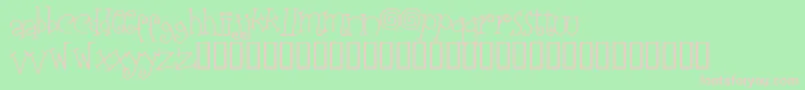 フォントElasw    – 緑の背景にピンクのフォント