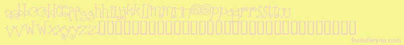 Elasw   -fontti – vaaleanpunaiset fontit keltaisella taustalla