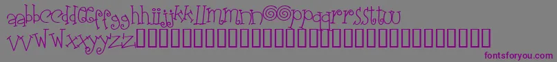 Elasw   -Schriftart – Violette Schriften auf grauem Hintergrund
