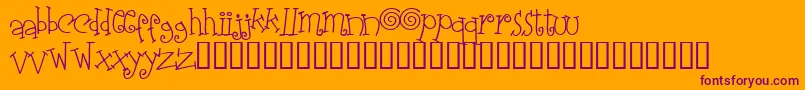 Шрифт Elasw    – фиолетовые шрифты на оранжевом фоне