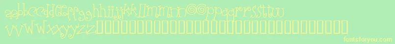 Elasw    Font – Yellow Fonts on Green Background