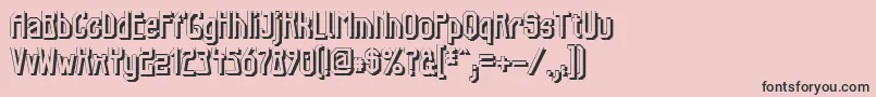 Elb Tunnel Schatten Font – Black Fonts on Pink Background