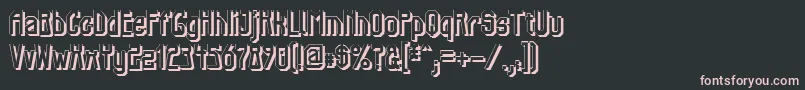 Elb Tunnel Schatten Font – Pink Fonts on Black Background