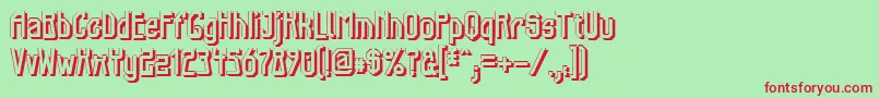 Elb Tunnel Schatten Font – Red Fonts on Green Background