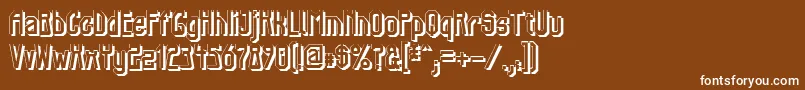 Elb Tunnel Schatten Font – White Fonts on Brown Background