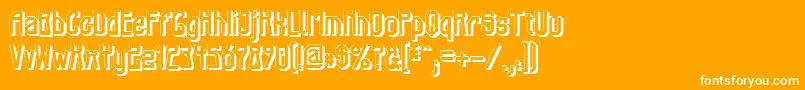 Elb Tunnel Schatten Font – White Fonts on Orange Background