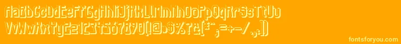 Elb Tunnel Schatten Font – Yellow Fonts on Orange Background